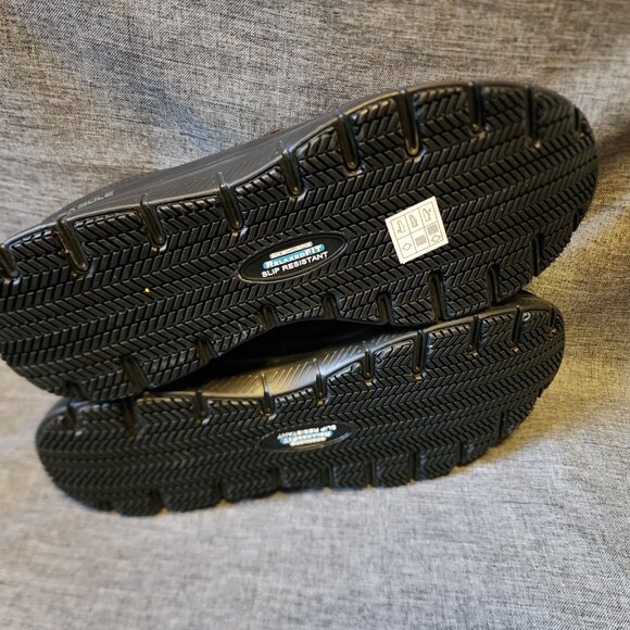 Men\'s Size 11.5 Skechers Work Black Relaced Fit Slip Resistant Slip On Shoes main image 7